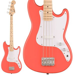 zB Sonic Bronco Bass (Tahitian Coral/Maple) ylグOiiz Squier by Fender (Vi)