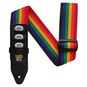 �����z�B POLYPRO PICKHOLDER STRAP RAINBOW #4188 ERNIE BALL (�V�i)