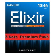 Electric Nickel Plated Steel with NANOWEB Coating 3SET PACK #12052 (Light/10-46) ELIXIR (新品)