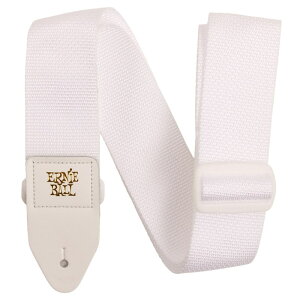 WHITE & WHITE POLYPRO GUITAR STRAP [#P05350] ERNIE BALL (�V�i)