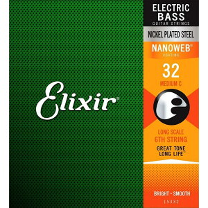 Nickel Plated Steel Bass Strings with ultra-thin NANOWEB Coating 6th (High-C) #15332 ELIXIR (Vi)