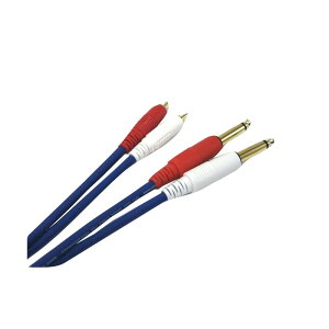 COLOR TWIN CABLE 2RP-3.0M (RCA-PHONE 1�y�A) 3.0m (BLUE) EXFORM (�V�i)