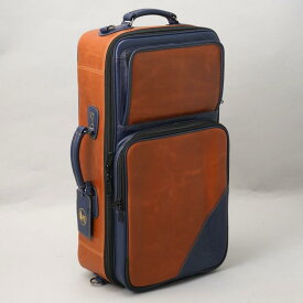 翌日配達 エリートシリーズ 5-ECLV-NB トランペット用 トリプルコンパクトケース レザー ブラウン×ブルー GARD BAGS (新品)