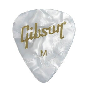 Pearloid White Picks (Medium) ×12枚セット [APRW12-74M] Gibson (新品)