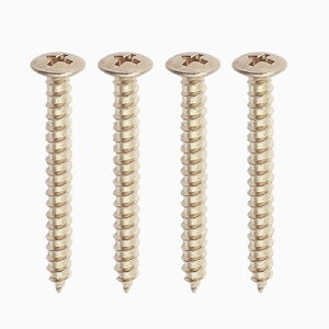 y񂹏iz PACK OF 4 NICKEL NECKPLATE SCREWS/GS-0005-001 ALLPARTS (Vi)