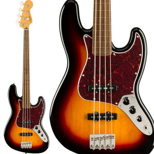 Classic Vibe '60s Jazz Bass Fretless Laurel Fingerboard (3-Color Sunburst) ylグOiiz Squier by Fender (Vi)