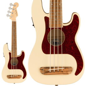 あす楽 Fullerton Precision Bass Uke (Olympic White/Walnut Fingerboard) Fender Acoustics (新品)