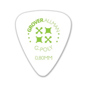 G-Poly(TM) ISO Shape Pro Picks 0.80mm(White) Grover Allman (�V�i)