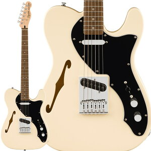Affinity Series Telecaster Thinline (Olympic White / Laurel Fingerboard) Squier by Fender (Vi)