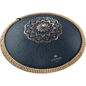 Sonic Energy Octave Steel Tongue Drums / Navy Blue Lasered Floral Design - D Amera [OSTD2NBE] MEINL (�V�i)