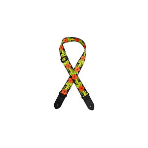 1.5 POLYESTER UKULELE STRAP - HAWAIIAN HIBISCUS PERRI'S (�V�i)