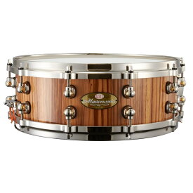 Masterworks Snare Drum 14×5 - Gloss Natural Zebrawood w/Nickel Parts [MWA1450S] Pearl (新品)