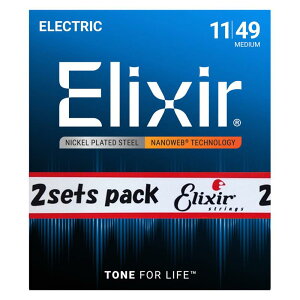 yH̃X[p[Z[z Electric Nickel Plated Steel with NANOWEB Coating 2SET PACK #12102 (Medium/11-49) ELIXIR (Vi)