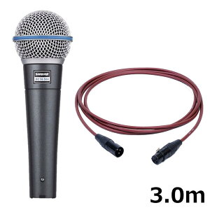 BETA 58A-J�yPASSGO RED�}�C�N�P�[�u���Z�b�g(XLR-XLR)3.0m�z(BETA58A)(�������K�i2�N�ۏ�)(�V���A)(�_�C�i�~�b�N�}�C�N) SHURE (�V�i)