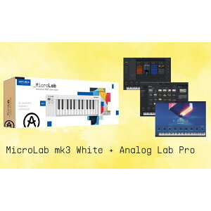 �����z�B MicroLab mk3 WH + Analog Lab Pro �o���h�� (�A�[�g���A)(�}�C�N�����{)(�A�i���O���{�v��)(MIDI�R���g���[���[)(�\�t�g�V���Z) Arturia (�V�i)