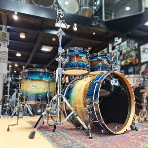 �y�󒍐��Y�i/�[����6�����A��������t���I�zCollector's SonicPly 4pc Drum Kit [BD22�CFT16�CTT12&10 / Natural to Quick Royal Blue Burst over Horizontal Padauk] dw (�V�i)