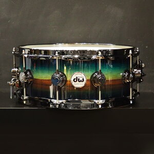 Collector's SonicPly Snare Drum 14x5.5 [Natural to Quick Royal Blue Burst over Horizontal Padauk] dw (Vi)