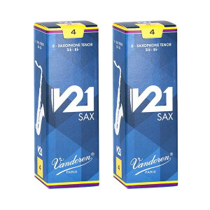 【2個セット】《硬さ:4.0》テナーサックス用リード バンドレン V21【秋のスーパーセール】 VANDOREN (新品)