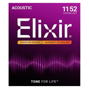 Acoustic Phosphor Bronze with NANOWEB Coating #16027 (Custom Light/11-52) ELIXIR (新品)