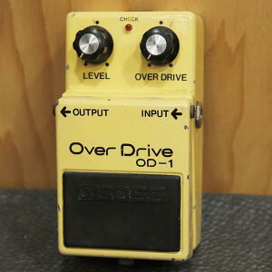 VINTAGE OD-1 Over Drive Long Dash Silver Screw '81 BOSS (Be[W gp)