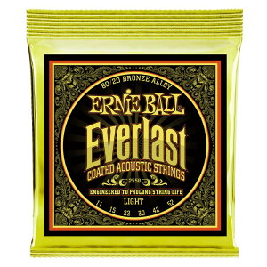 Everlast Coated 80/20 Bronze Alloy Acoustic Strings (#2558 Everlast Coated LIGHT) ERNIE BALL (�V�i)