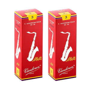 【2個セット】《硬さ:3》テナーサックス用リード バンドレン JAVA (ジャバ) ファイルド レッドカット VANDOREN (新品)