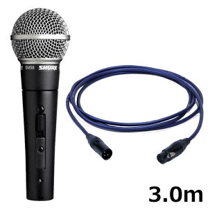SM58SE�yPASSGO BLUE�}�C�N�P�[�u���Z�b�g(XLR-XLR)3.0m�z(��ԁE�X�C�b�`�t���_�C�i�~�b�N�}�C�N)(�������K�i2�N�ۏ�)(�V���A) SHURE (�V�i)
