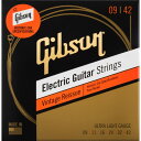 翌日配達 【創業50周年大決算SALE】 Vintage Reissue Electric Guitar Strings (Ultra Light) [SEG-HVR9] Gibson (新品)