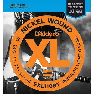 XL Nickel Electric Guitar Strings EXL110BT (Balanced Tension Regular Light/10-46) D’Addario (新品)