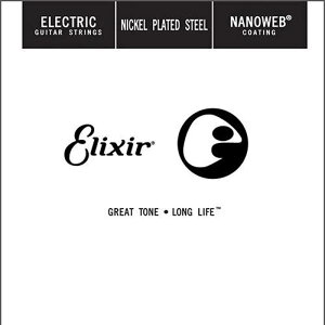 yňSALEz 15228 ELECTRIC NICKEL PLATED STEEL NANOWEB Coating Strings (Single/.028) ELIXIR (Vi)