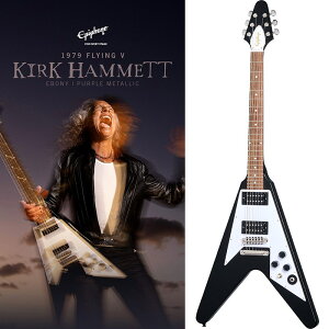 Kirk Hammett 1979 Flying V (Ebony) Epiphone (Vi)