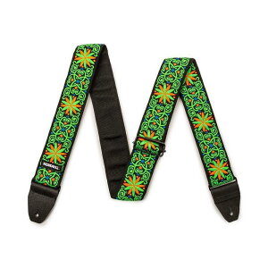JH26 JIMI HENDRIX BLACKLIGHT FILLMORE GREEN STRAP Dunlop (Jim Dunlop) (Vi)