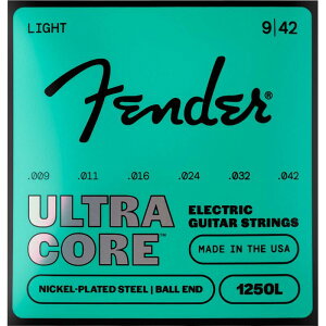 ULTRACORE ELECTRIC GUITAR STRINGS NICKEL PLATED STEEL BALL END (1250L/9-42) (#0730250503) Fender USA (�V�i)
