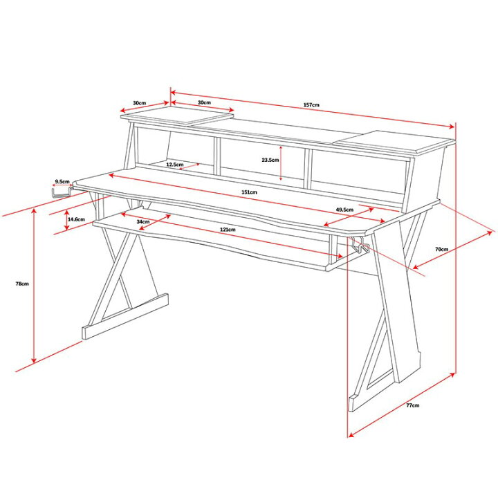楽天市場】【デジタル厳選セール】Canvas Desk (STR-335) Black【在庫1  