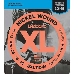 XL Nickel Electric Guitar Strings EXL110W (Regular Light�C Wound 3rd/10-46) D�fAddario (�V�i)