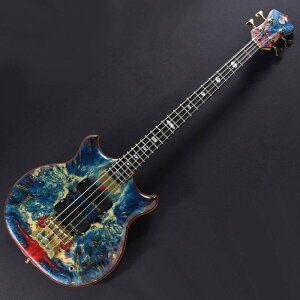 SCSB4 Buckeye Resin [Stanley Clark Signature Deluxe w/Side LED's Blue] ALEMBIC (Vi)