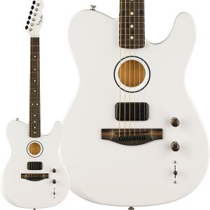 Limited Edition FINNEAS American Acoustasonic Telecaster (Satin Arctic White/Ebony) Fender Acoustics (Vi)