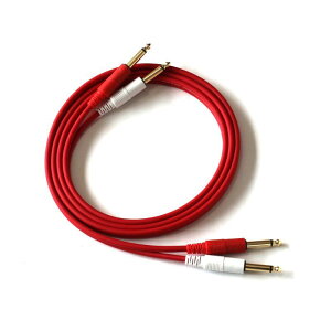 �y�t���Z�[���zCOLOR TWIN CABLE 2PP-1.8M (PHONE-PHONE 1�y�A) 1.8m (RED) EXFORM (�V�i)