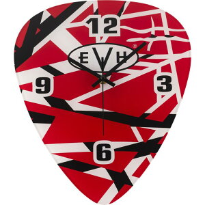 �y�t���Z�[���z Pick Shape Clock�C Red/White/Black Stripes EVH (�V�i)