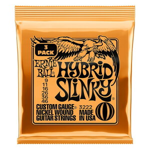 �����z�B Hybrid Slinky Nickel Wound Electric Guitar Strings 3 Pack #3222 ERNIE BALL (�V�i)