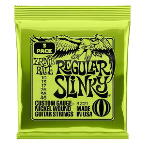 Regular Slinky Nickel Wound Electric Guitar Strings 3 Pack #3221 ERNIE BALL (�V�i)