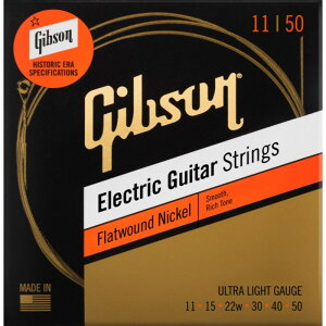 yNX}XZ[z Flatwound Electric Guitar Strings (Ultra Light/11-50) [SEG-FW11] Gibson (Vi)