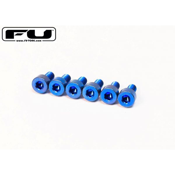 【パーツ/サドルマウントスクリュー】 FU-Tone Titanium Saddle Mounting Screw Set (6) BLUE