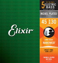 ELIXIR Nickel Plated Steel Bass Strings with ultra-thin NANOWEB Coating #14202 (5string-Light Long Scale)