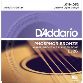 D'Addario Phosphor Bronze Acoustic Guitar Strings EJ26 [Custom Light]