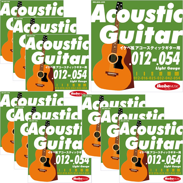 正規品販売! IKEBE ORIGINAL Acoustic Guitar Strings “イケベ弦 アコースティックギター用 012-054”  Light
