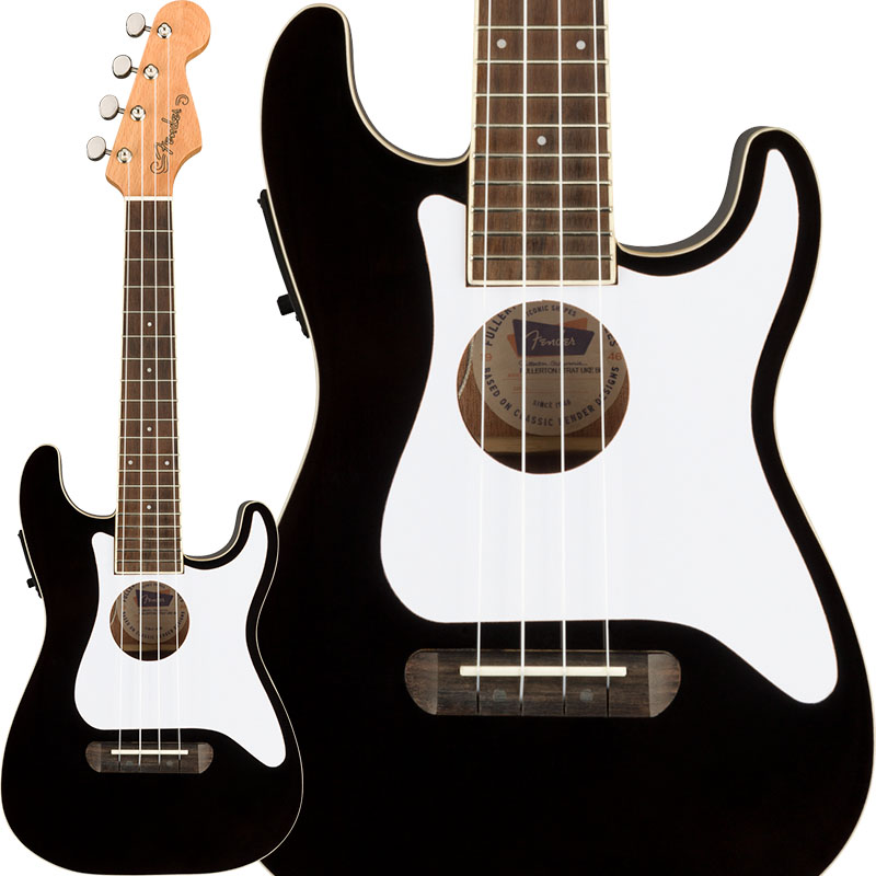 【日本産】Fender Acoustics（フェンダー・アコースティックス） アコースティックギター Fullerton Strat Uke, (Black)  