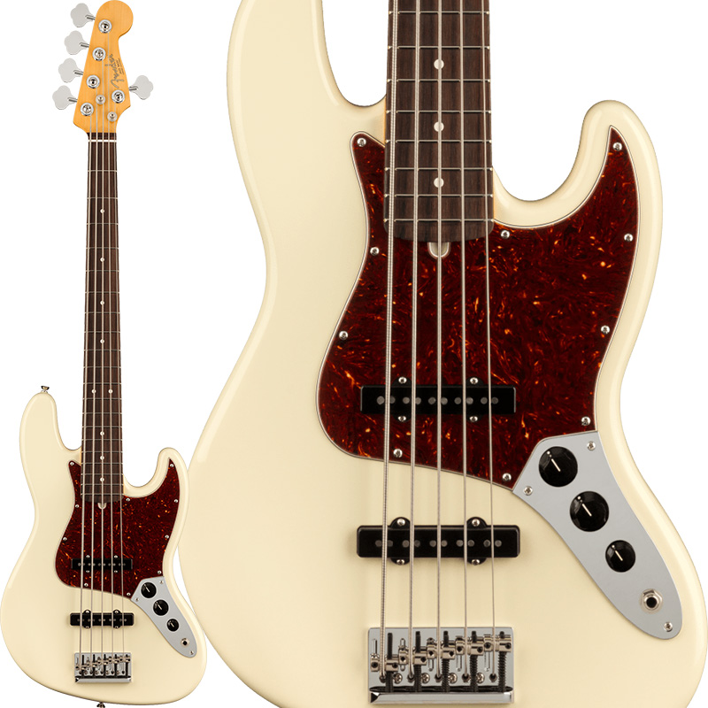 エレキベース Fender フェンダー American Professional II Jazz 即納可能 Rosewood Bass White 信託 V Olympic 年末のプロモーション特価