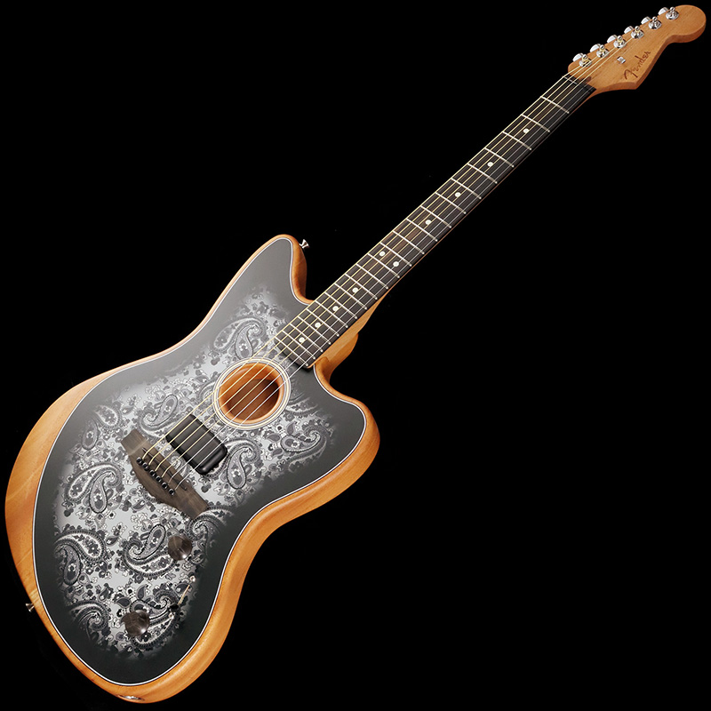 Fender（フェンダー）エレキギター FSR American Acoustasonic Jazzmaster (Black Paisley Ebony Fingerboard)