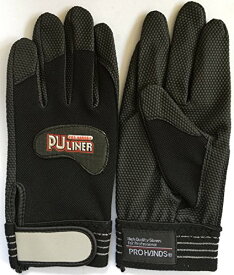 【 10双 】PUライナー アルファ ブラック 　( M )　( L )　( LL )　《 富士グローブ 合成皮革 手袋 黒 日本製素材使用　》